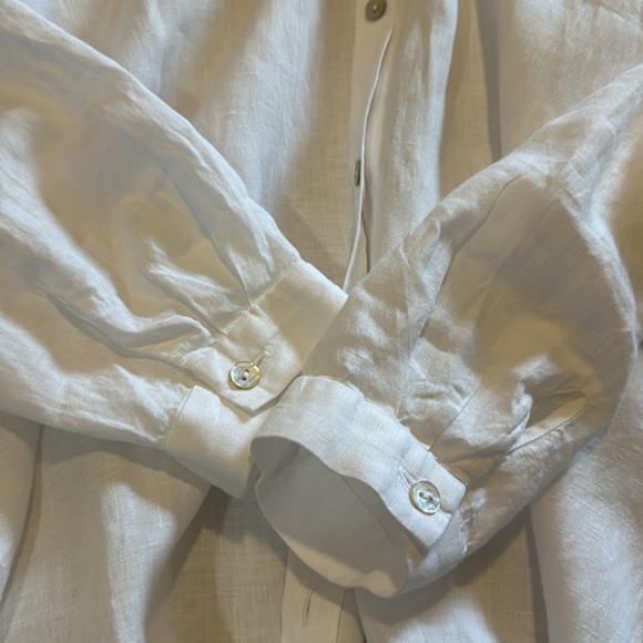 Eileen Fisher Linen High Slit Shirt (Size SP) - Picture 7 of 7